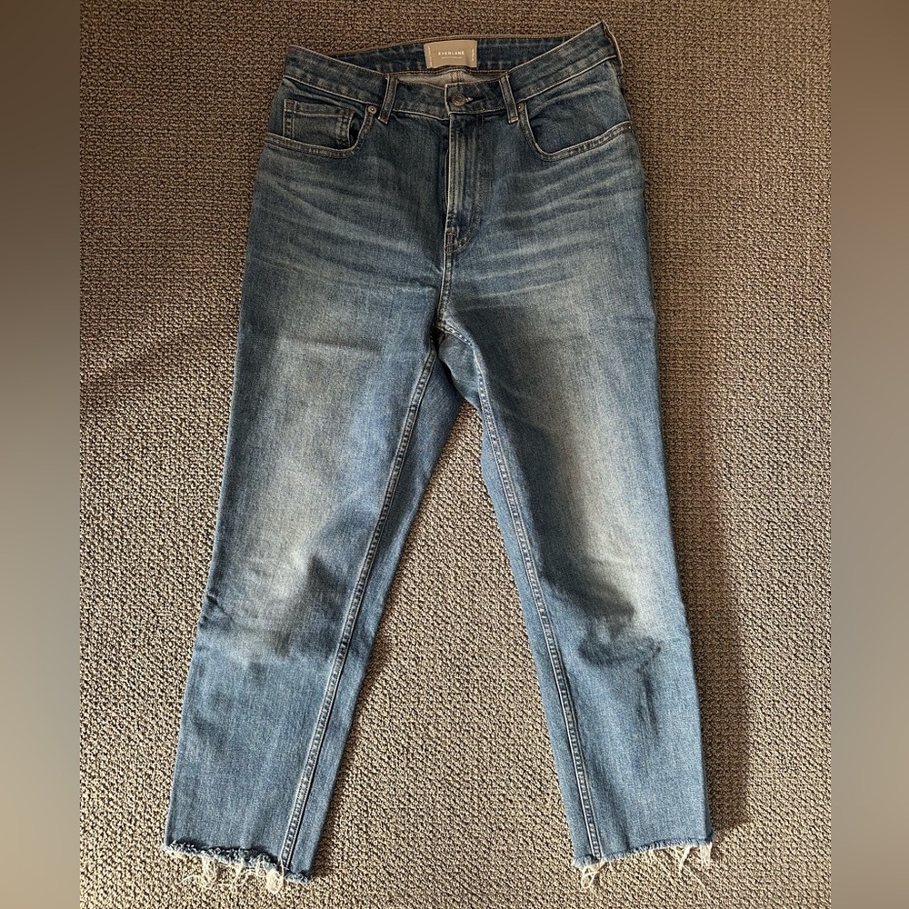 Everlane High Rise Denim Jeans - Classic Blue